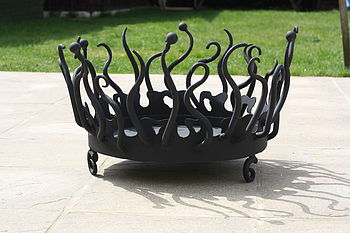Hand Forged Crown Fire Pit, 3 of 5