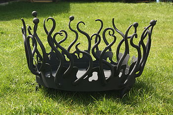 Hand Forged Crown Fire Pit, 5 of 5