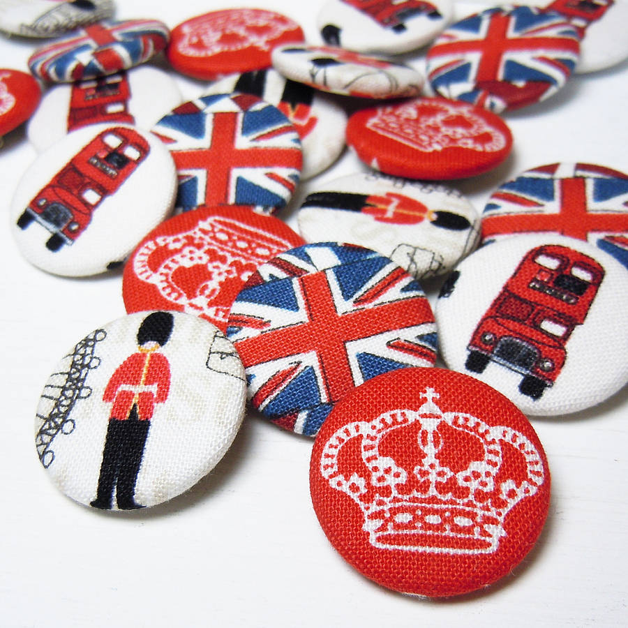 Great British Fabric Badge Set, 1 of 4