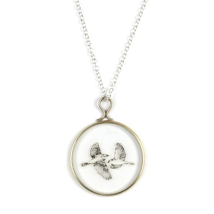 Illustrated Antique Lens Pendant By The Aviary | notonthehighstreet.com