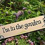 Cream Hand Painted Wooden In The Garden Sign, thumbnail 3 of 3