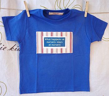 'What Happens At Nursery' Short Sleeve T Shirt, 3 of 4