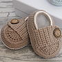 Hand Crochet Bamboo Baby Shoes, thumbnail 4 of 5