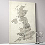 Great Britain Sheet Music Map Art Print, thumbnail 1 of 3
