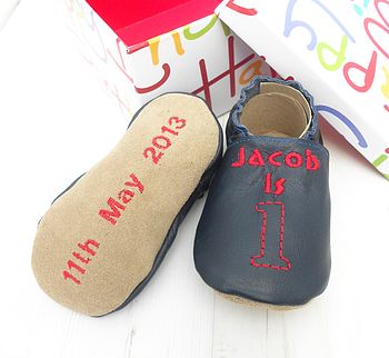 Personalised Birthday Baby Shoes, 2 of 8