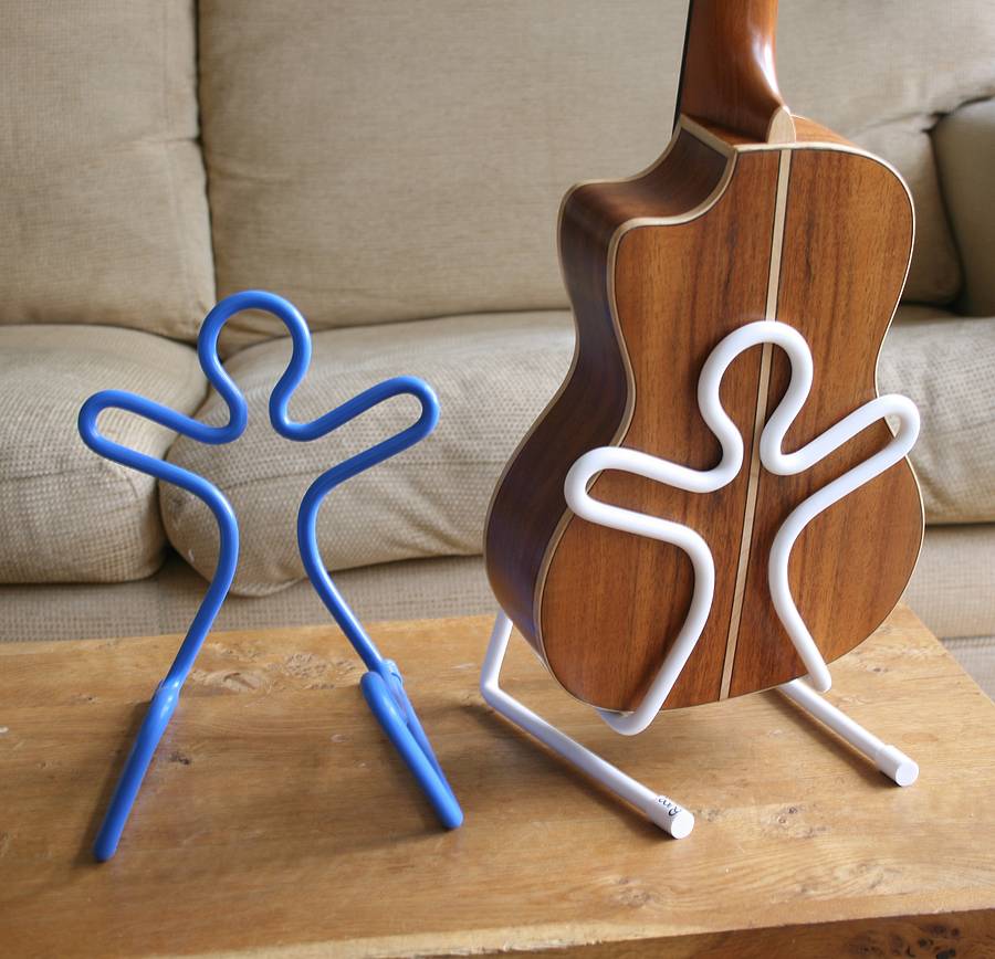 Violin Ukulele Stand By Boing Stands Notonthehighstreet Com Blue And White Stands With Concert Size Ukulele