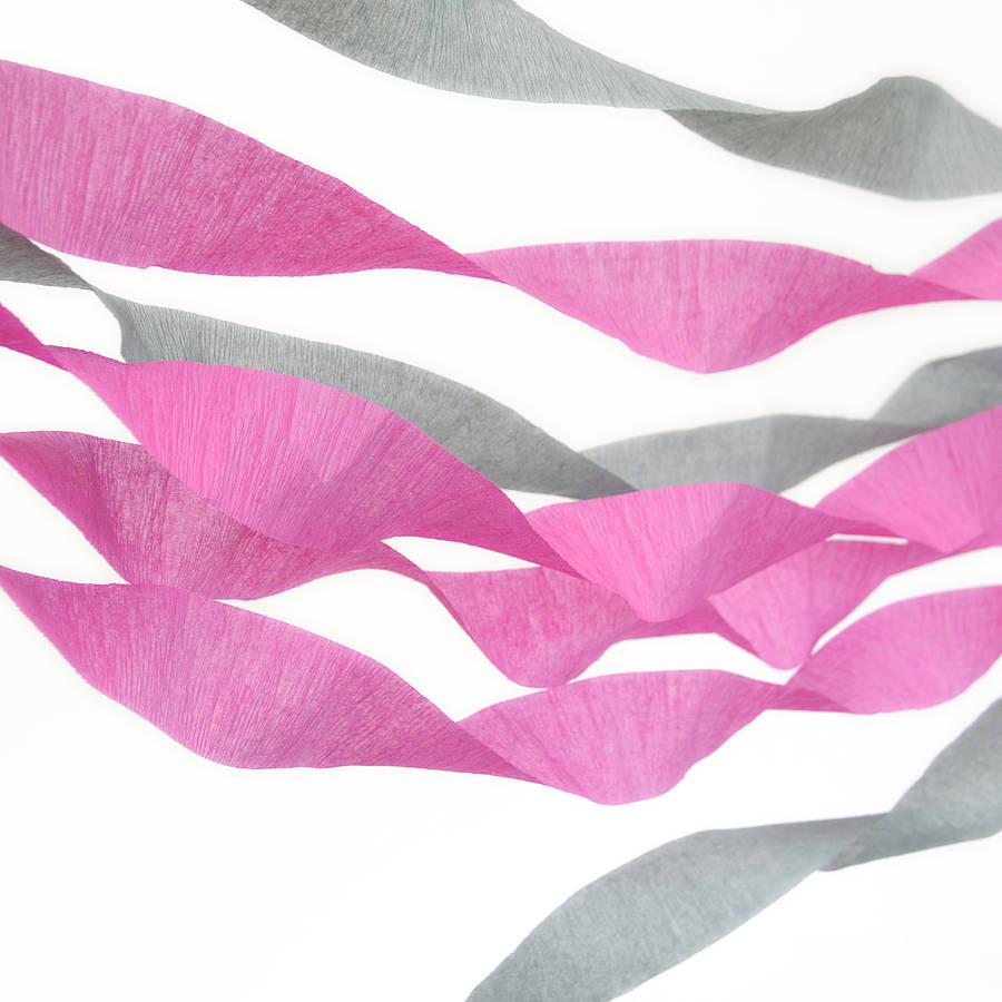 Set Of Three Crepe Paper Streamers Party Decoration By Peach Blossom | notonthehighstreet.com