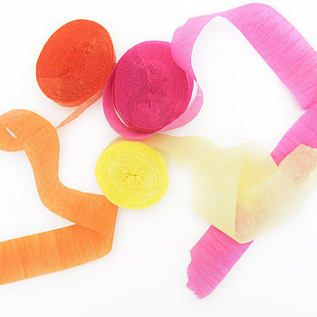 Set Of Three Crepe Paper Streamers Party Decoration, 10 of 12