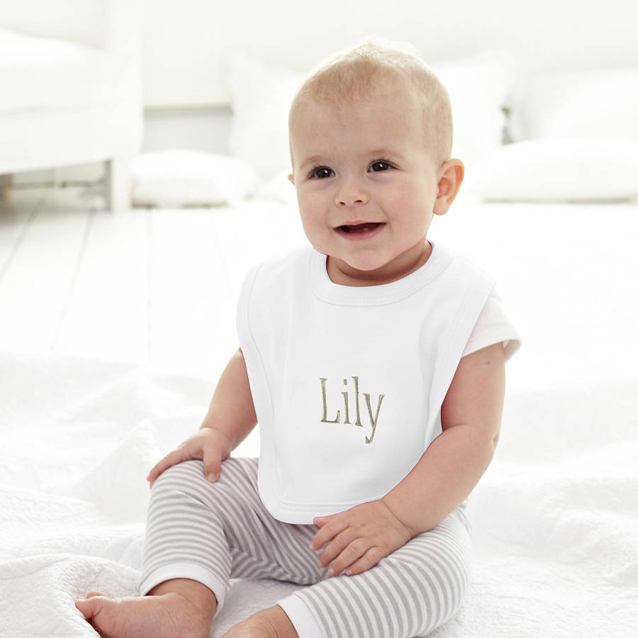 Personalised White Bibs Three Pack By My 1st Years