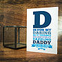 Personalised D Is For Daddy Or Dad Card, thumbnail 1 of 2