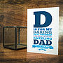 Personalised D Is For Daddy Or Dad Card, thumbnail 2 of 2