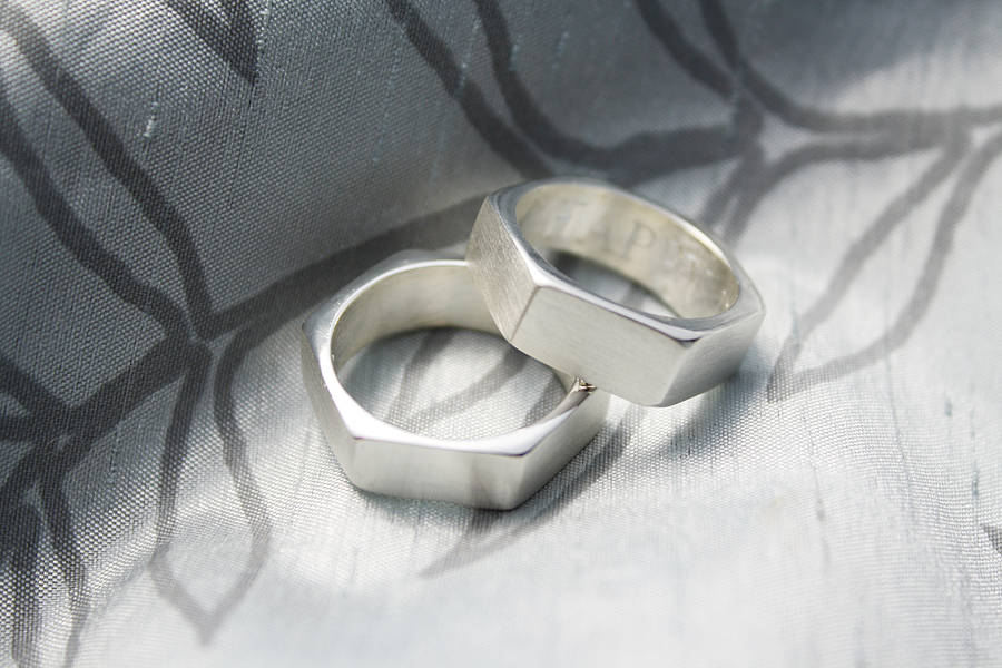 Personalised Nut Ring By Carole Allen Silver Jewellery