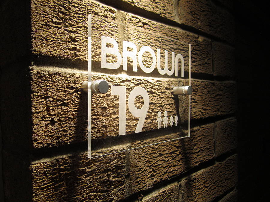 personalised acrylic house number by shindigg