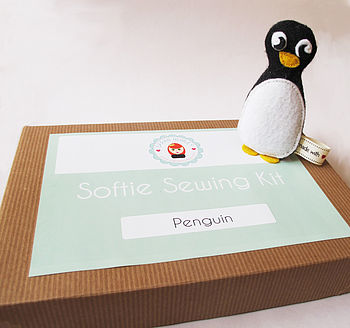 Make Your Own Penguin Softie Toy Sewing Kit, 2 of 3