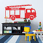 Personalised Fire Engine Vinyl Wall Sticker, thumbnail 1 of 5
