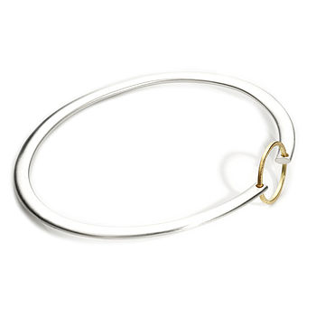 Silver And Gold Ring Bangle, 2 of 4