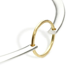 Silver And Gold Ring Bangle, 3 of 4