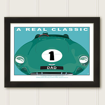 Personalised Classic Car Aston Martin Print, 4 of 5