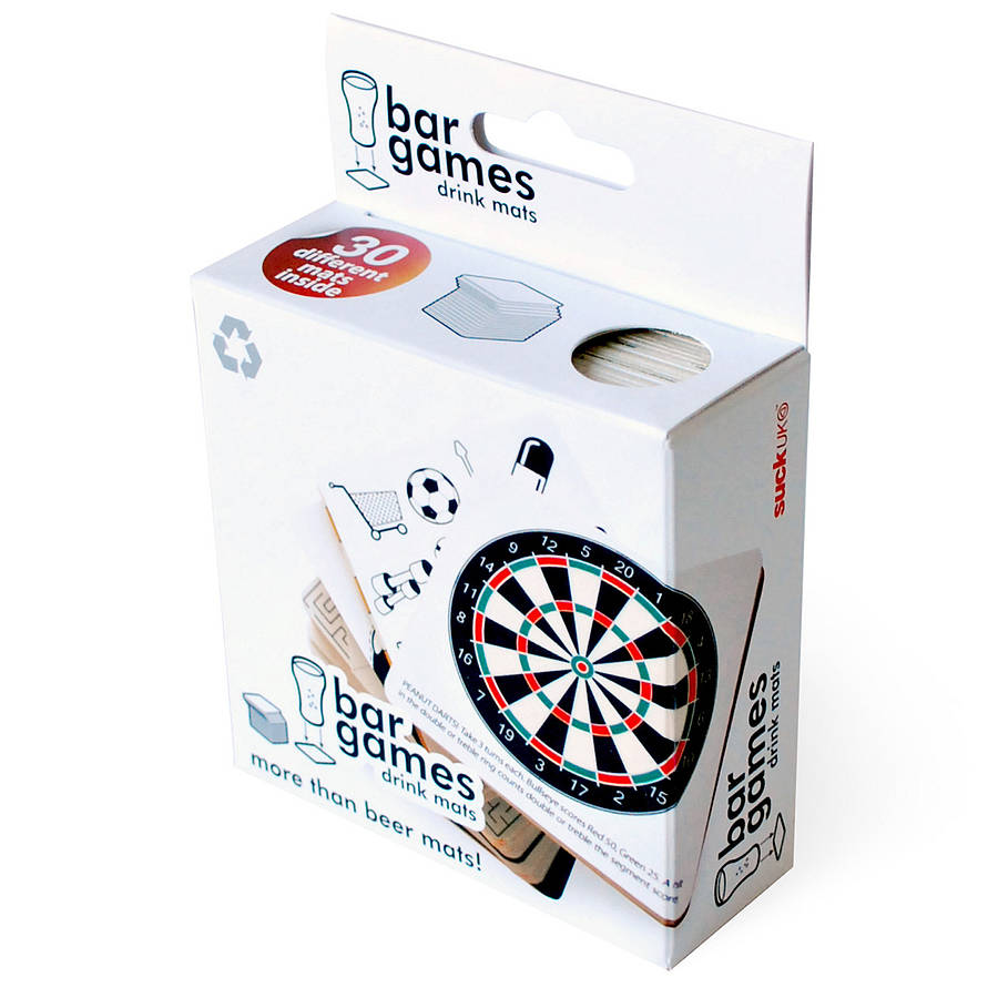 Bar Games Beer Mats By Whisk Hampers