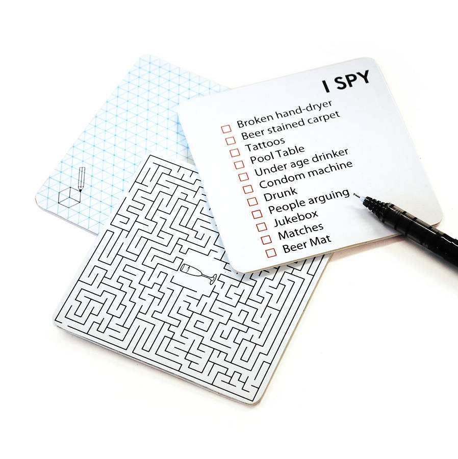 Bar Games Beer Mats By Whisk Hampers