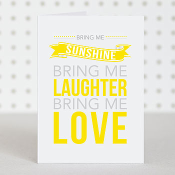 'Bring Me Sunshine' Birthday Card, 2 of 2