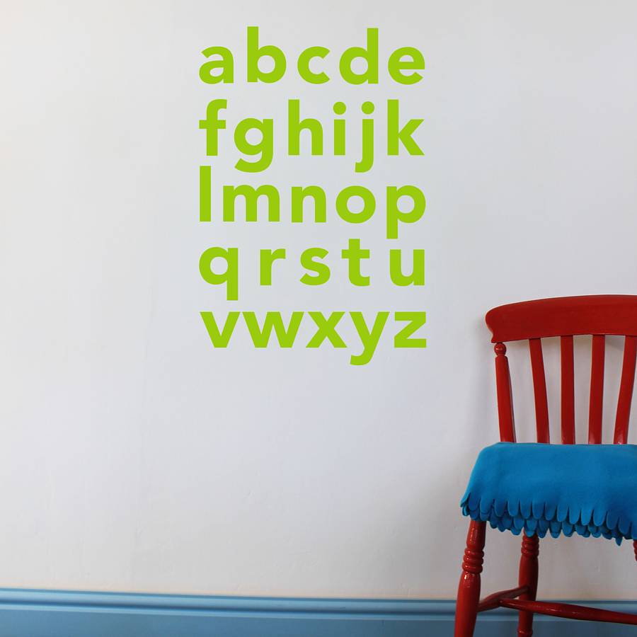 alphabet wall sticker by little chip