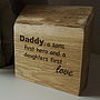 Dads Solid Oak Quote Plaque, thumbnail 1 of 4