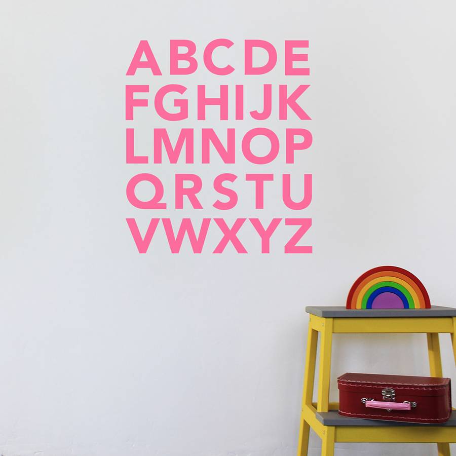 alphabet wall sticker by little chip