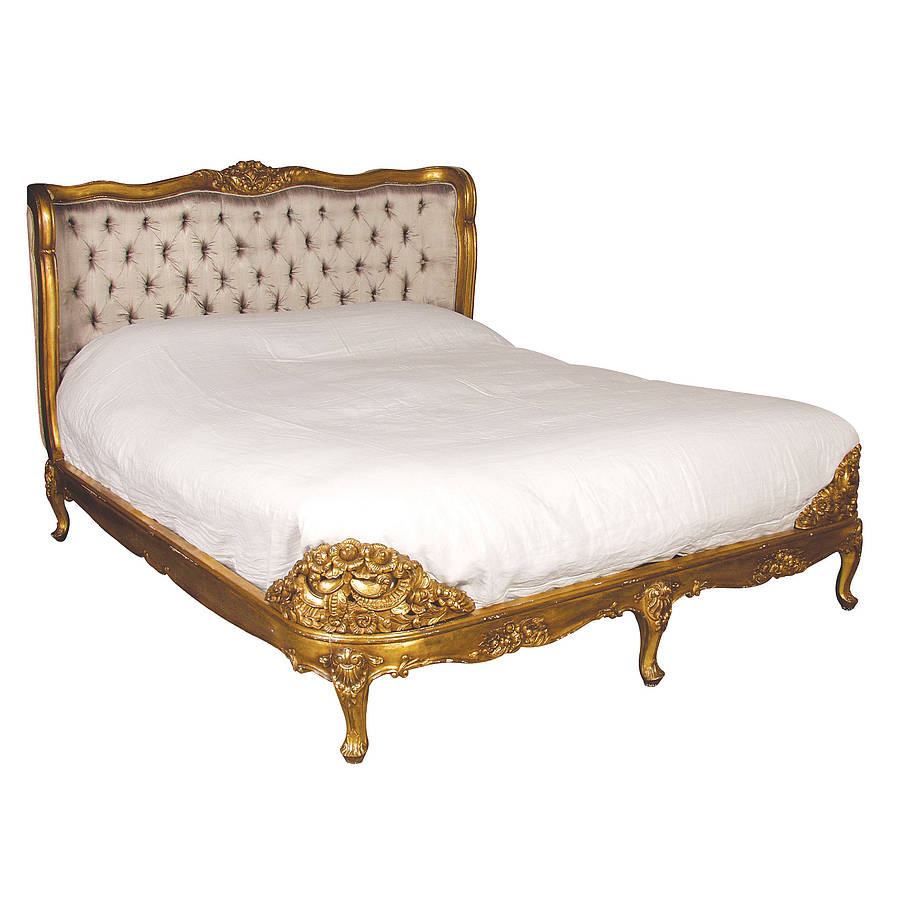 french gold bed by out there interiors | notonthehighstreet.com