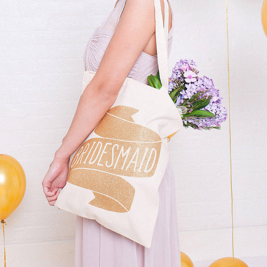 'bridesmaid' tote bag by alphabet bags | notonthehighstreet.com