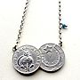 Double Coin Necklace, thumbnail 2 of 4
