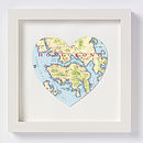  sydney  map heart print wedding  anniversary  gift  by bombus 