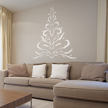 Antler Christmas Tree Wall Sticker, 6 of 8