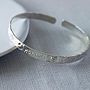 Sterling Silver Personalised Christening Bangle, thumbnail 2 of 8