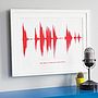 Personalised Voice Or Song Sound Wave Print, thumbnail 1 of 7