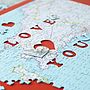 Personalised Location 'Love You' Map Jigsaw, thumbnail 1 of 7