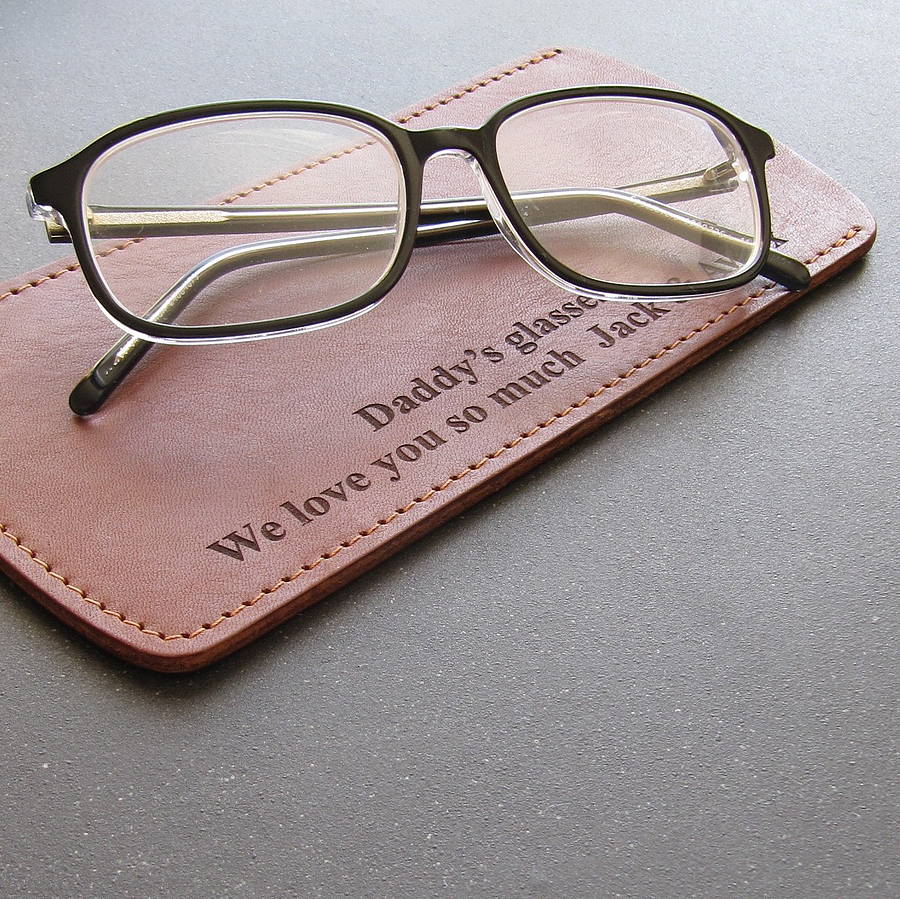 Personalised Handmade Real Leather Glasses Case By Gracie Collins