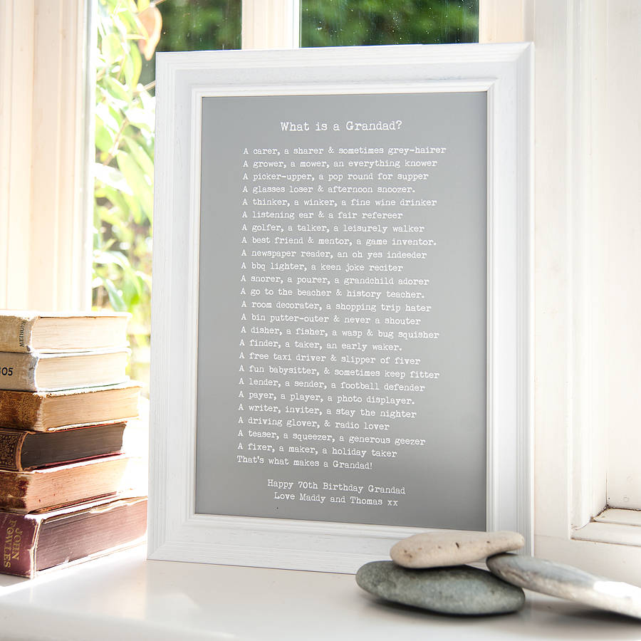 What Is A Grandfather Poem Print, 1 of 8