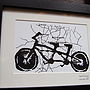 Personalised Bike Print On Hand Drawn Bespoke Map, thumbnail 6 of 11