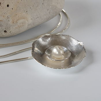Handmade Silver Pearl Necklace, 5 of 7