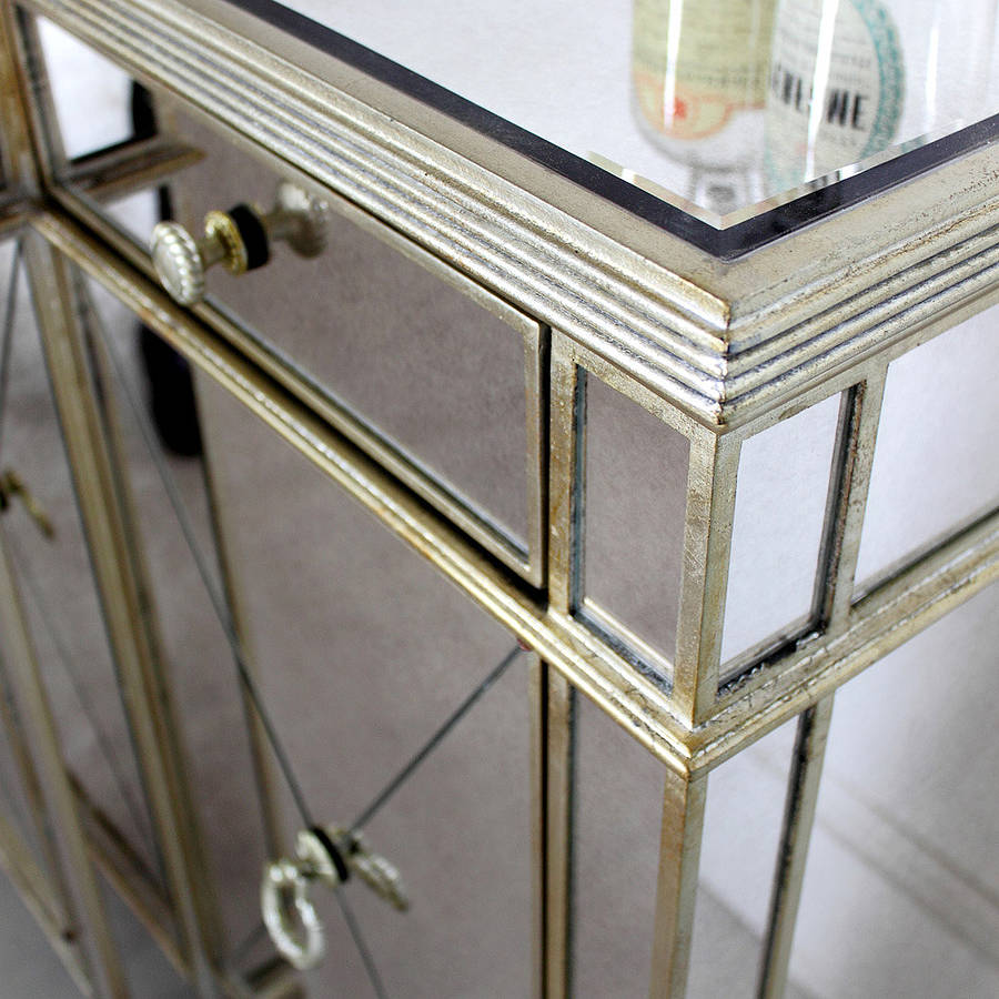 Long Antique Mirrored Sideboard By Out There Interiors ...