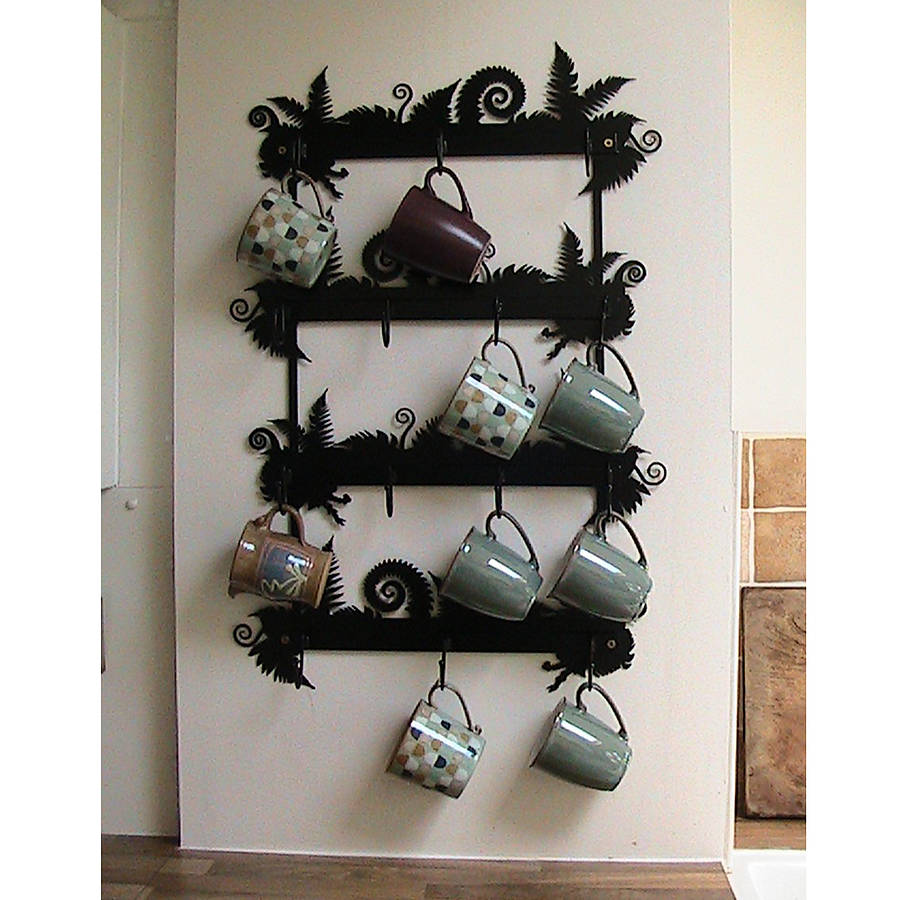  wall  art  mug rack  by black fox metalcraft 