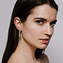 Silver Simple Drop Earrings, thumbnail 1 of 4