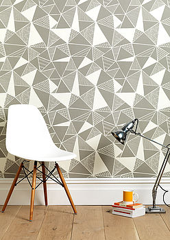 tress in grey wallpaper by sian elin | notonthehighstreet.com