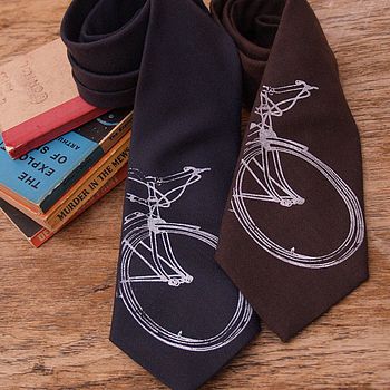 Wool Bike Print Tie, 4 of 6