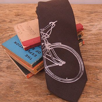 Wool Bike Print Tie, 5 of 6