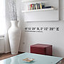 Personalised Coordinates Wall Sticker, thumbnail 2 of 5