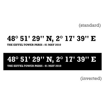 Personalised Coordinates Wall Sticker, 4 of 5
