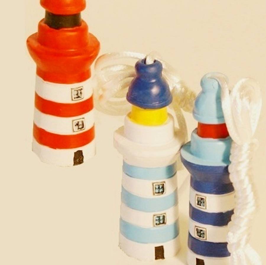 Wooden Lighthouse Bathroom Light Pull By British and Bespoke ...