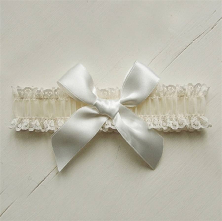 boudoir bow bridal garter by chez bec | notonthehighstreet.com